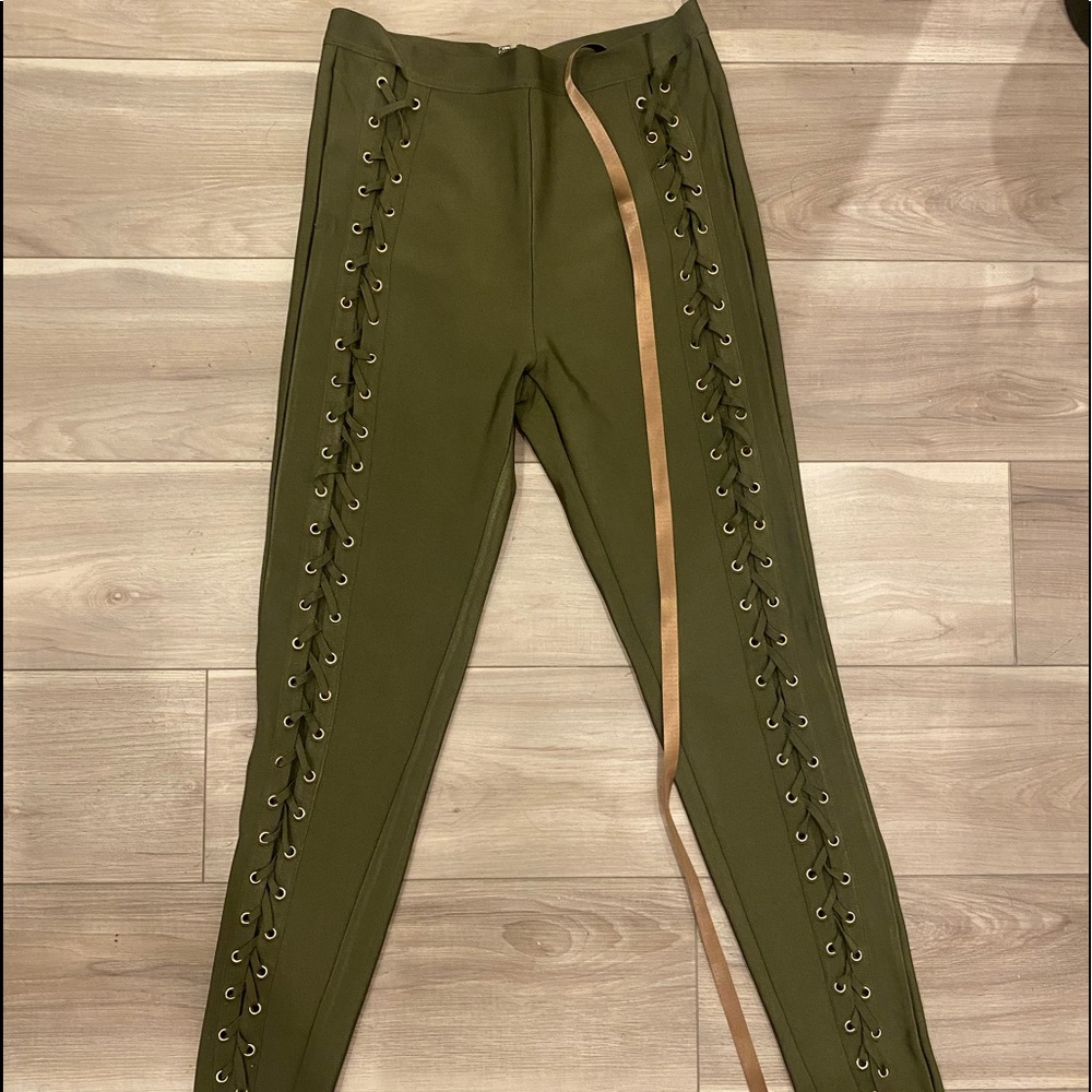 Lace up pants